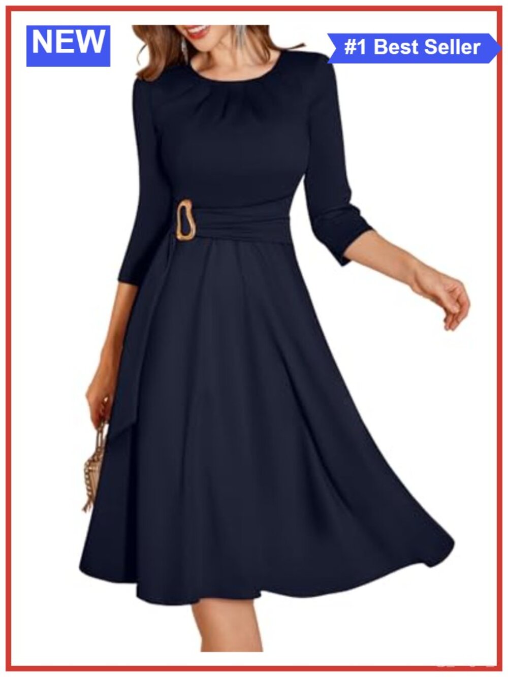 Women's Midi Elegant Formal Wedding Guest Dress